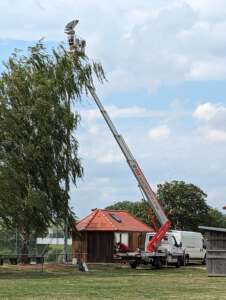 Alles war perfekt zur Montage...